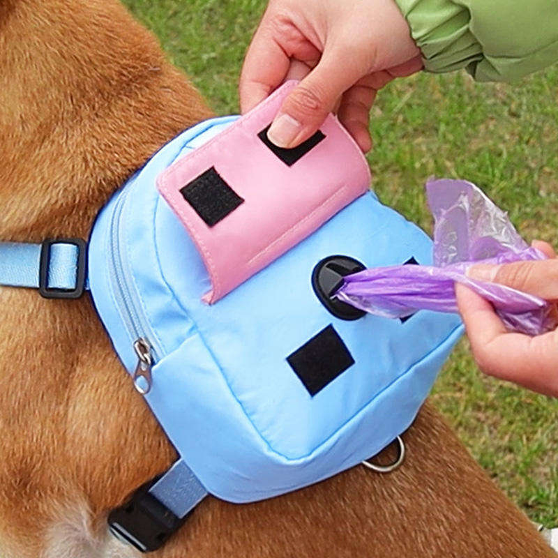 High Quality Outdoor Travel Cartoon Cute Adjustable Cat Dog Harness Backpack Custom Logo Pet Backpack Harness