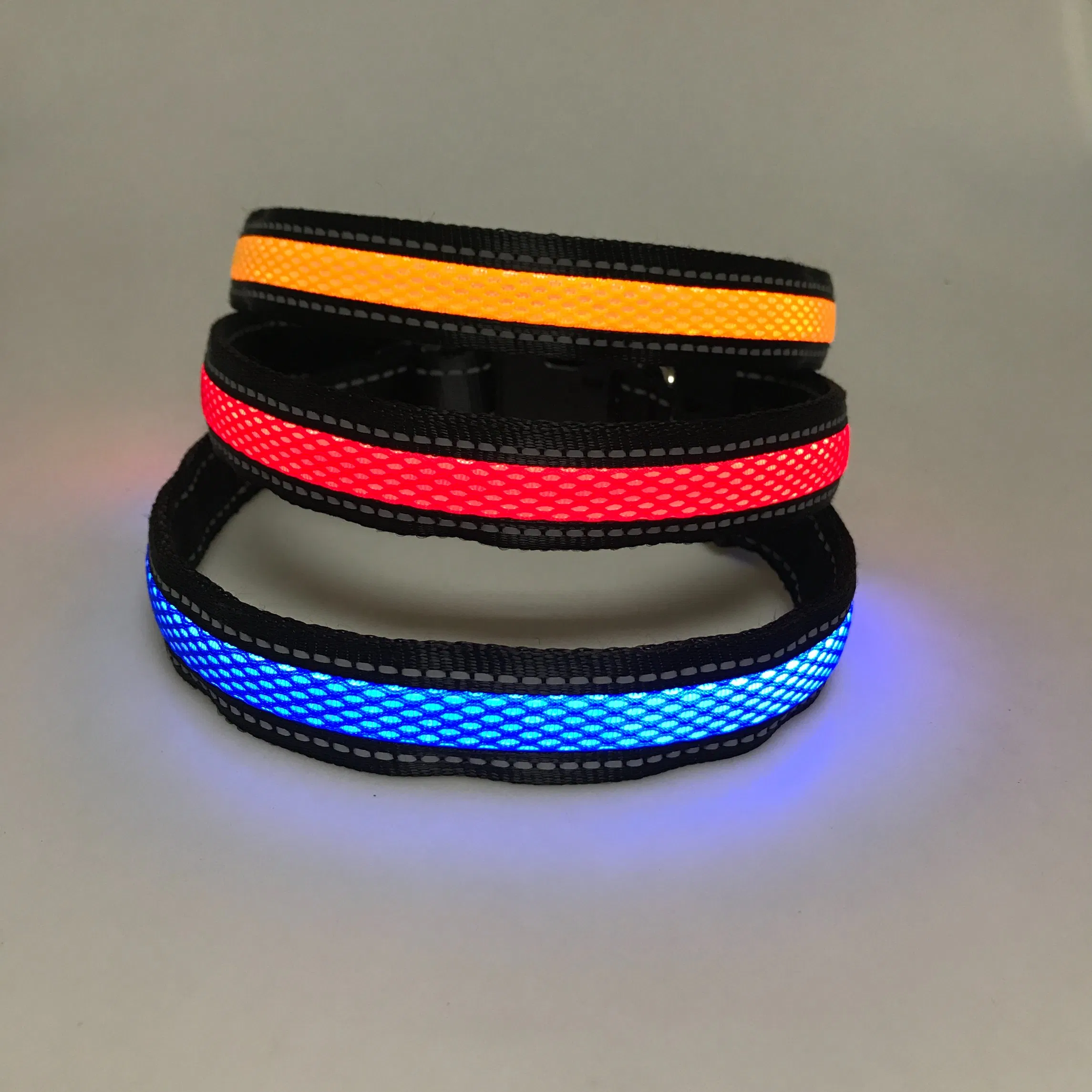 LED Light-Emitting Pet Dog Collar USB Dog Light Collar Night Safety Reminder Glowing Cat and Dog Collar