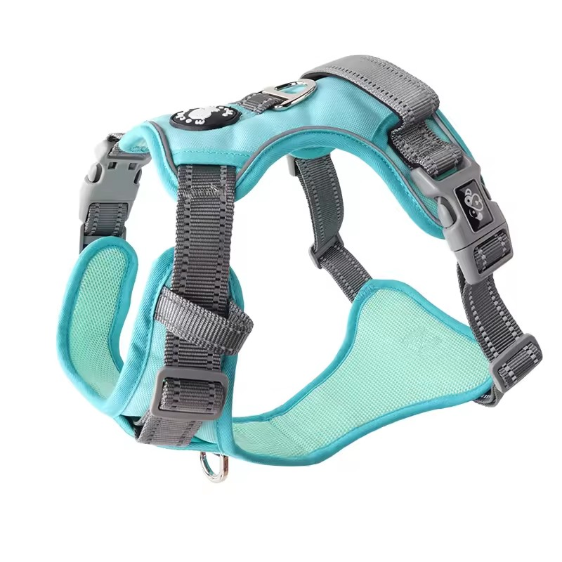 No Pull Lightweight Soft &amp; Comfortable Cushion Pet Chest Dog Harnesses Vest with Multi Color Adjustable Durable Breathable Mesh