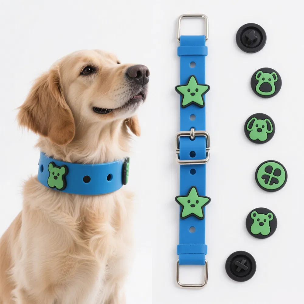 Custom Soft PVC Dog Collar Charms for Puppy &amp; Small Dogs OEM