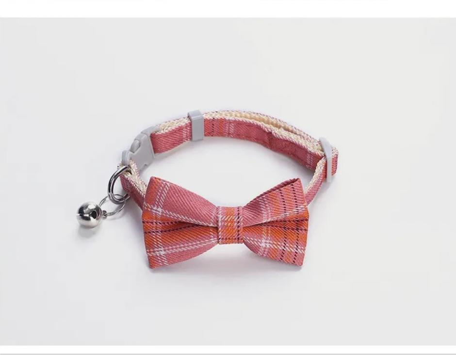 Hot Sale High Quality Plaid Pattern Bell Cat Collar Comfortable Pet Decoration Adjustable