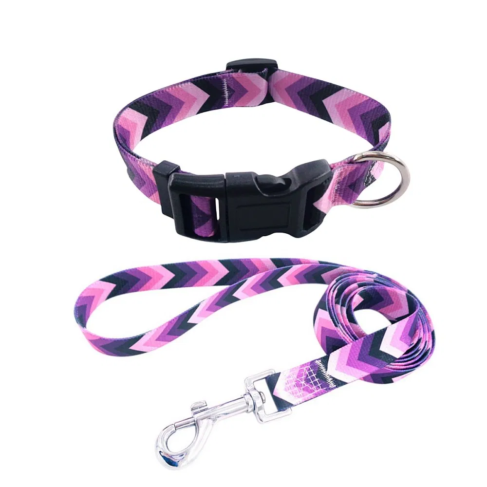 Flower Printing Pet Collars with Custom Pattern and Colours for Small Medium Large Animal Leas Kit Puppy Dog Collar