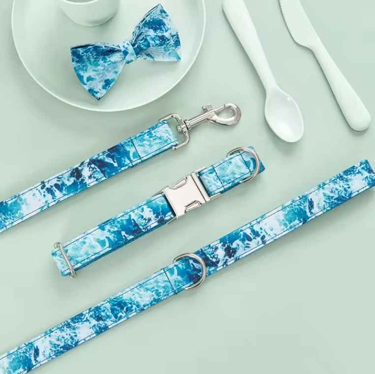 Ajustable Puppy Collar Floral Pattern Stylish and Charming Pet Accessory