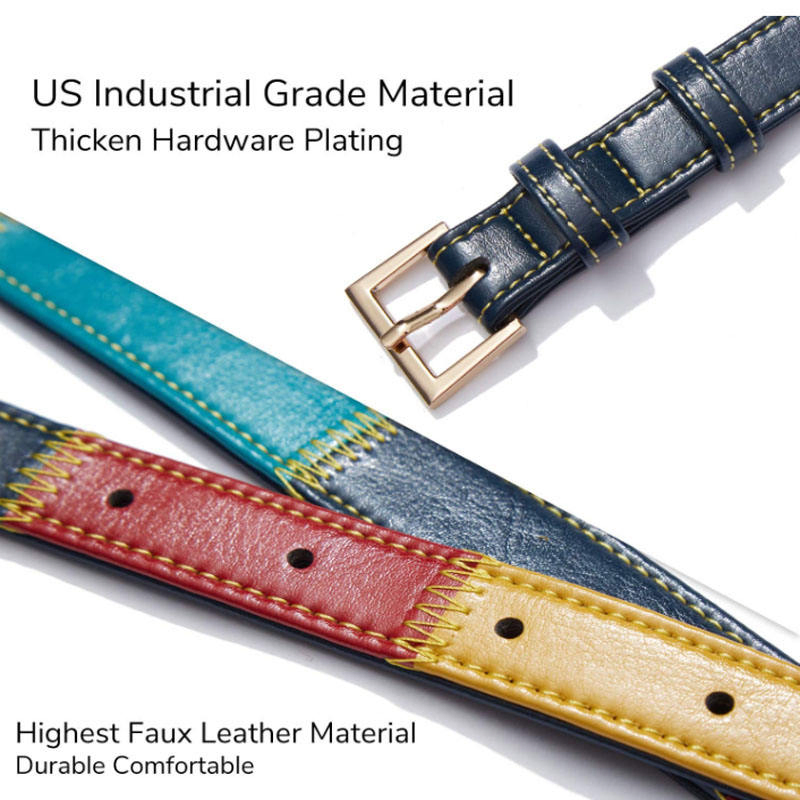 Adjustable Custom Pattern No Pull Luxury PU Leather Pet Collar