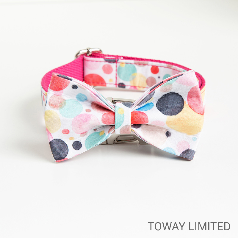 Design Pet Products Bowknot Dog Nylon Collars Pet Leash