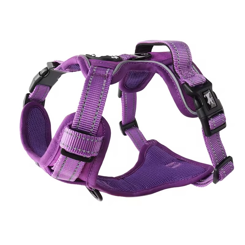 No Pull Lightweight Soft &amp; Comfortable Cushion Pet Chest Dog Harnesses Vest with Multi Color Adjustable Durable Breathable Mesh