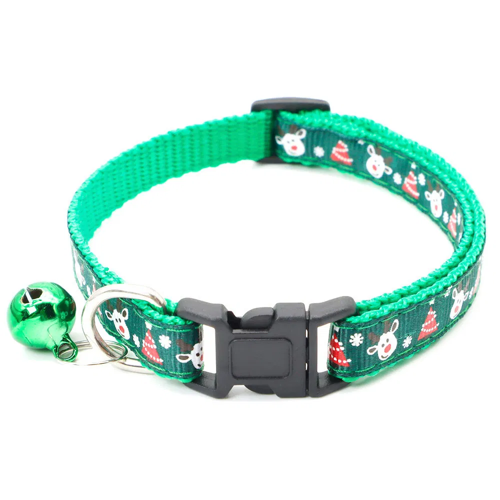 1cm Pet Collar with Bell Christmas Ornament Tree Decoration Anti-Loss Cat Collar