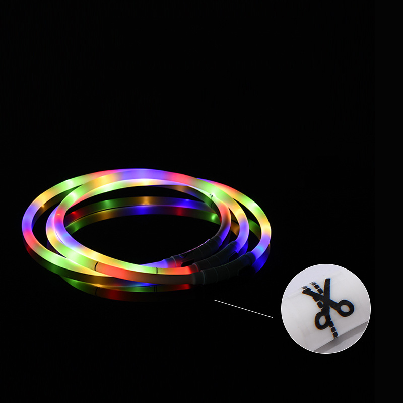 2025 Hot Sell USB Rechargeable LED Luminous Dog Collar Glow-in-The-Dark Dog Collar