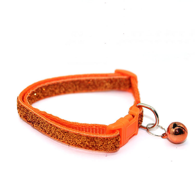 Luxury Glitter Shining Dog Cat Collar Soft Durable Nylon Strap Adjustable Cat Collar