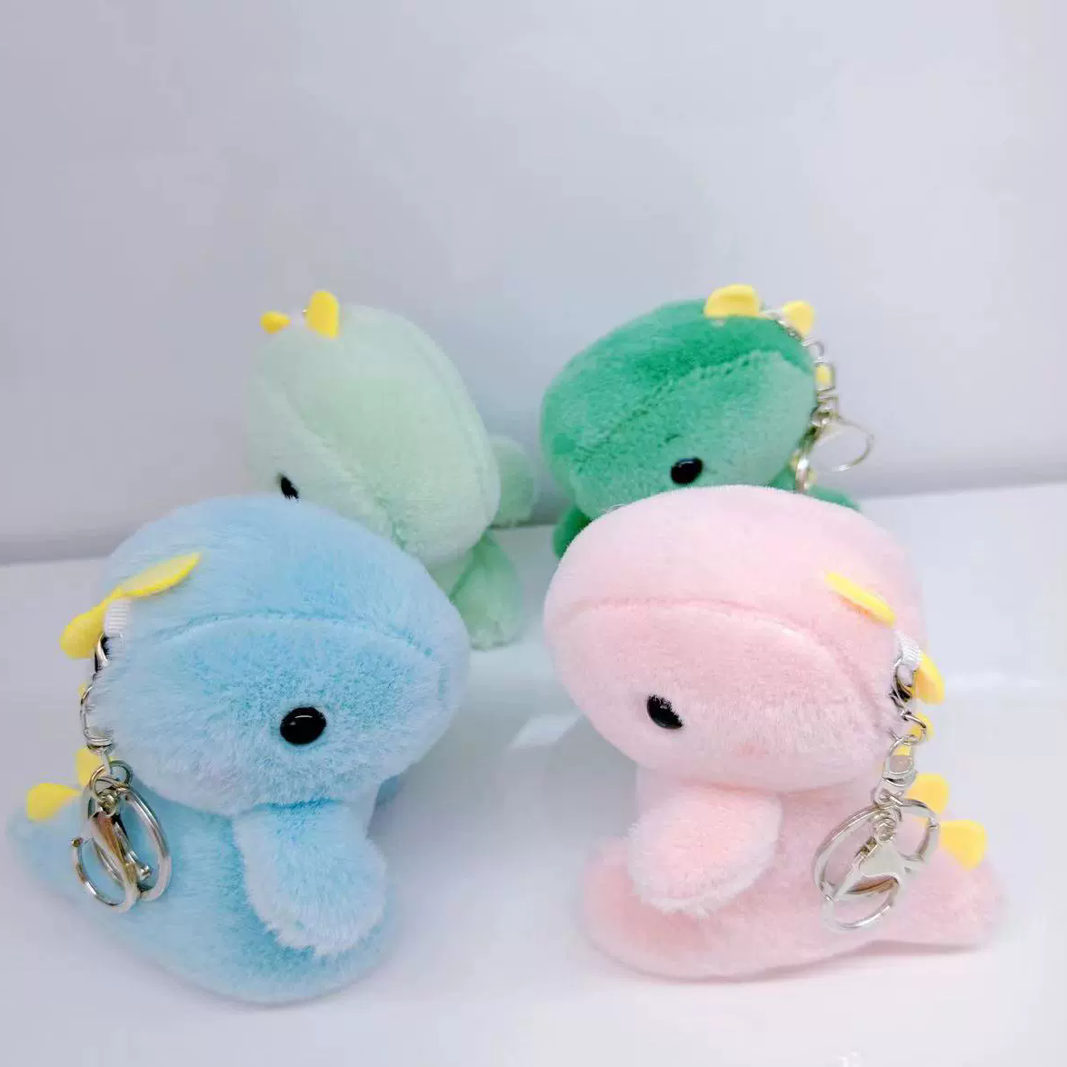 Dinosaur Stuffed Animals Kawaii Dino Bag Charms for Girls and Boys Fun Dinosaur Mini Plush Toys Soft Stuffed Animal Keychains