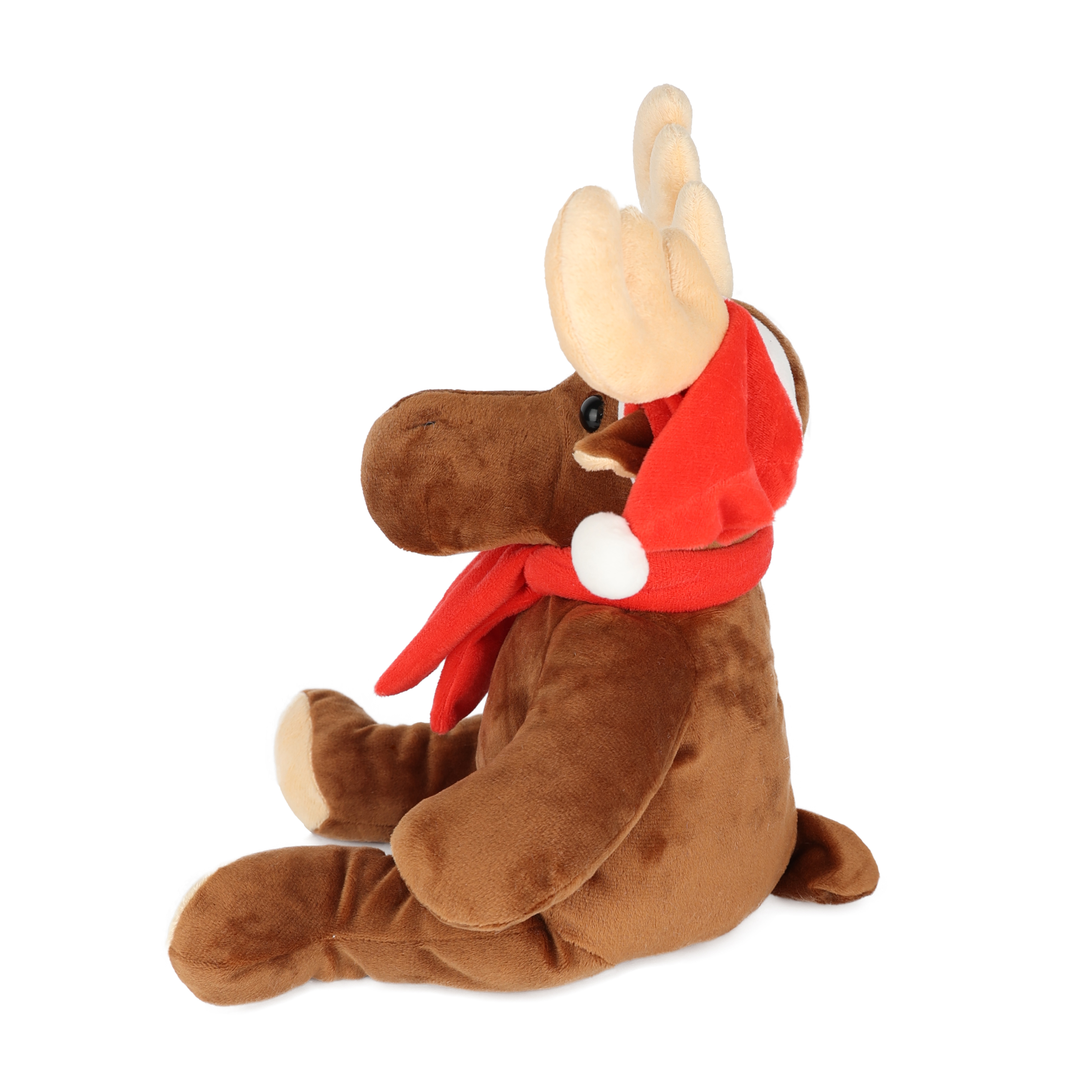 Wholesale Plush Moose Toy Soft Stuffed Reindeer Plush with Christmas Hat Cute Holiday Decoration Bulk Animal Toy for Christmas