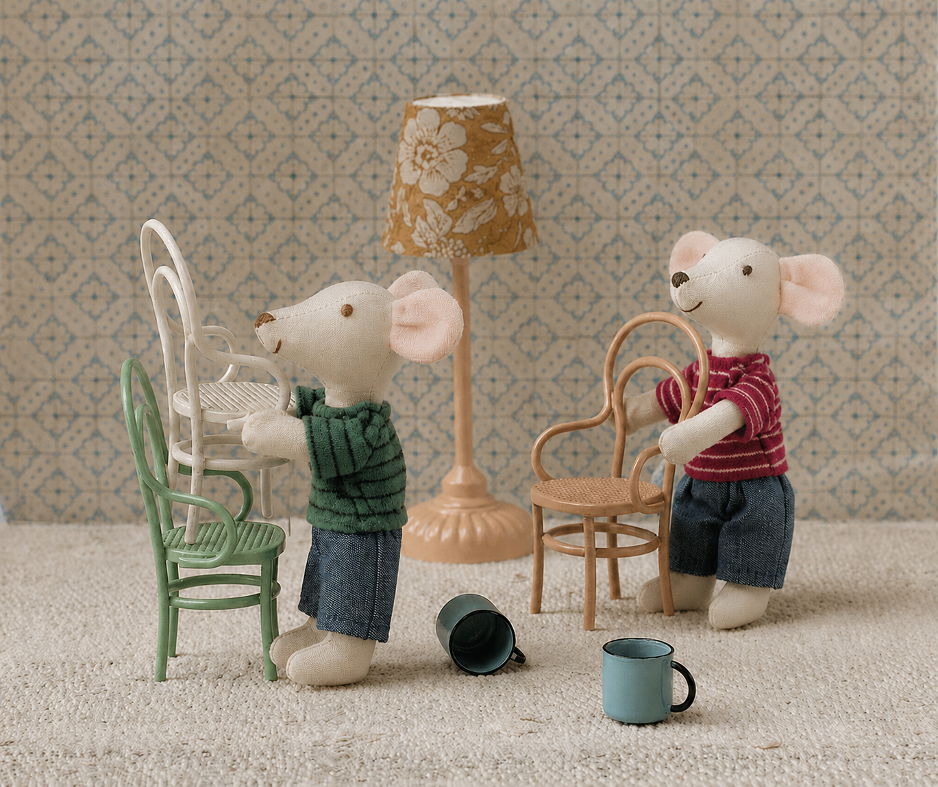Nordic Style Mouse Hand Puppet Cotton-Linen Plush Toy for Pretend for Play &amp; Early Learning Educational Birthday Gift