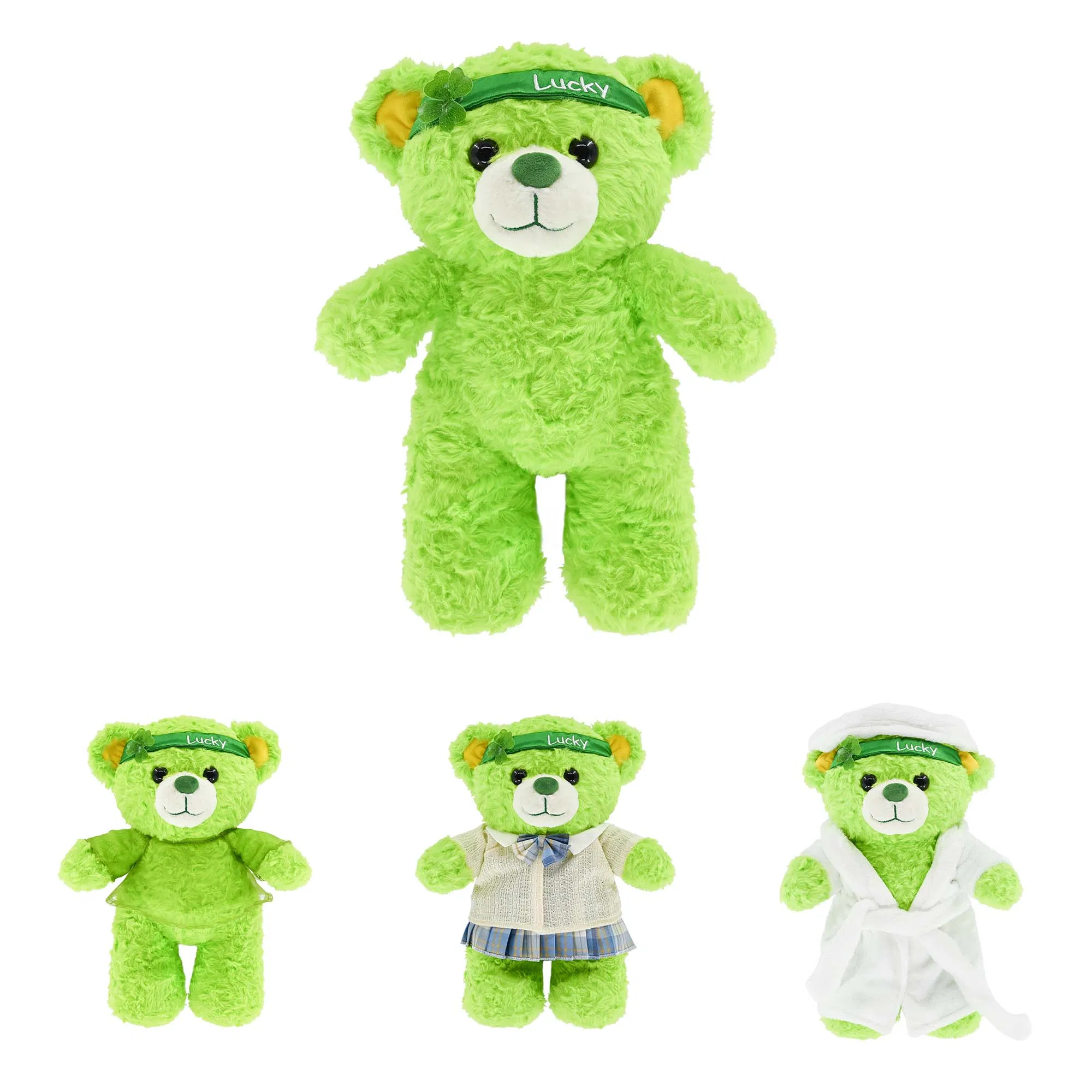 Four-Leaf Clover Luck Scented Bear Plushies Used for Promotional Purposes Custom Breathing Teddy Bear Sensory Stuffed Animal Toy