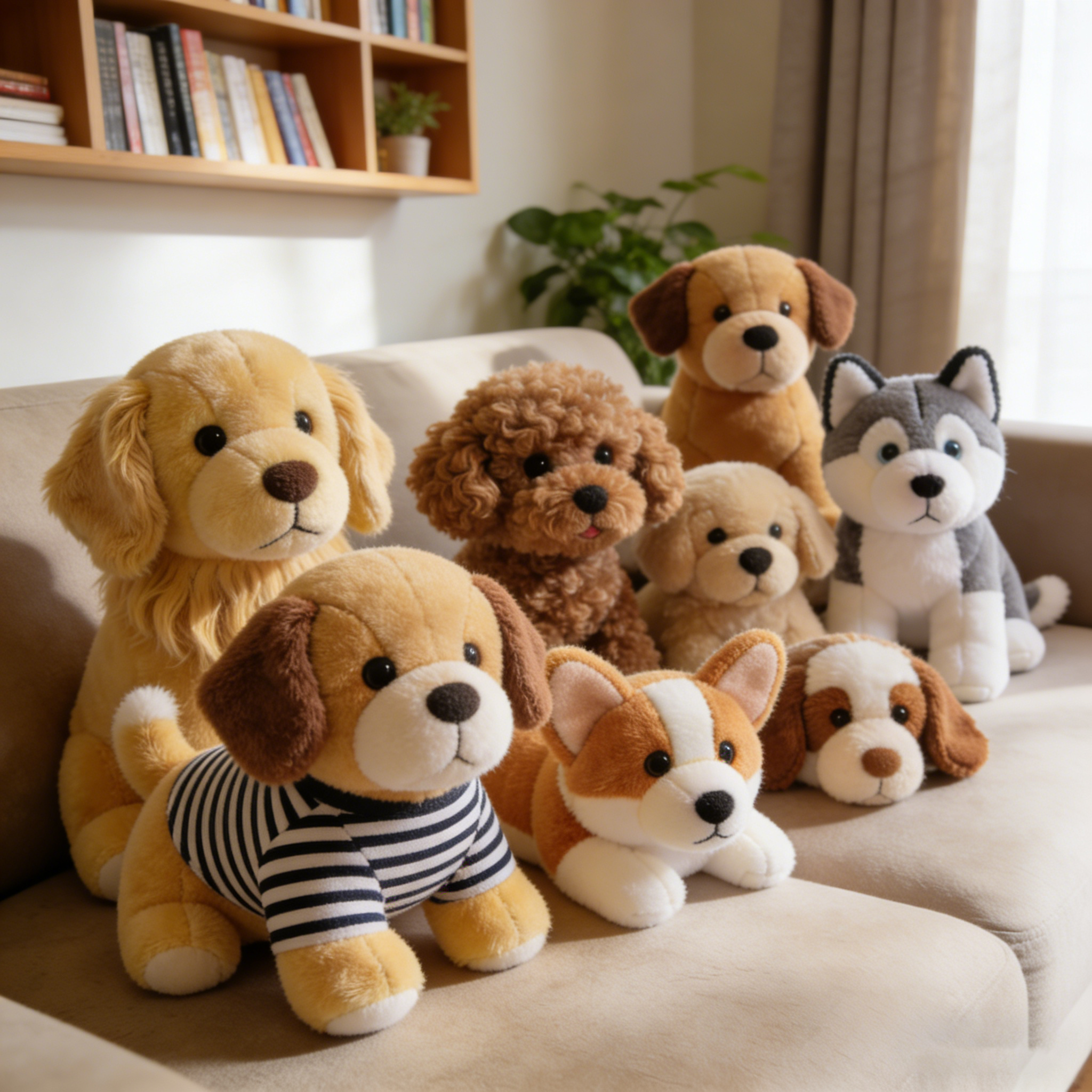 IN STOCK High Quality 8inch Anime Cartoon Animals Shape Kids Toys Puppy Dog Plush Toys for Claw Machine Dolls