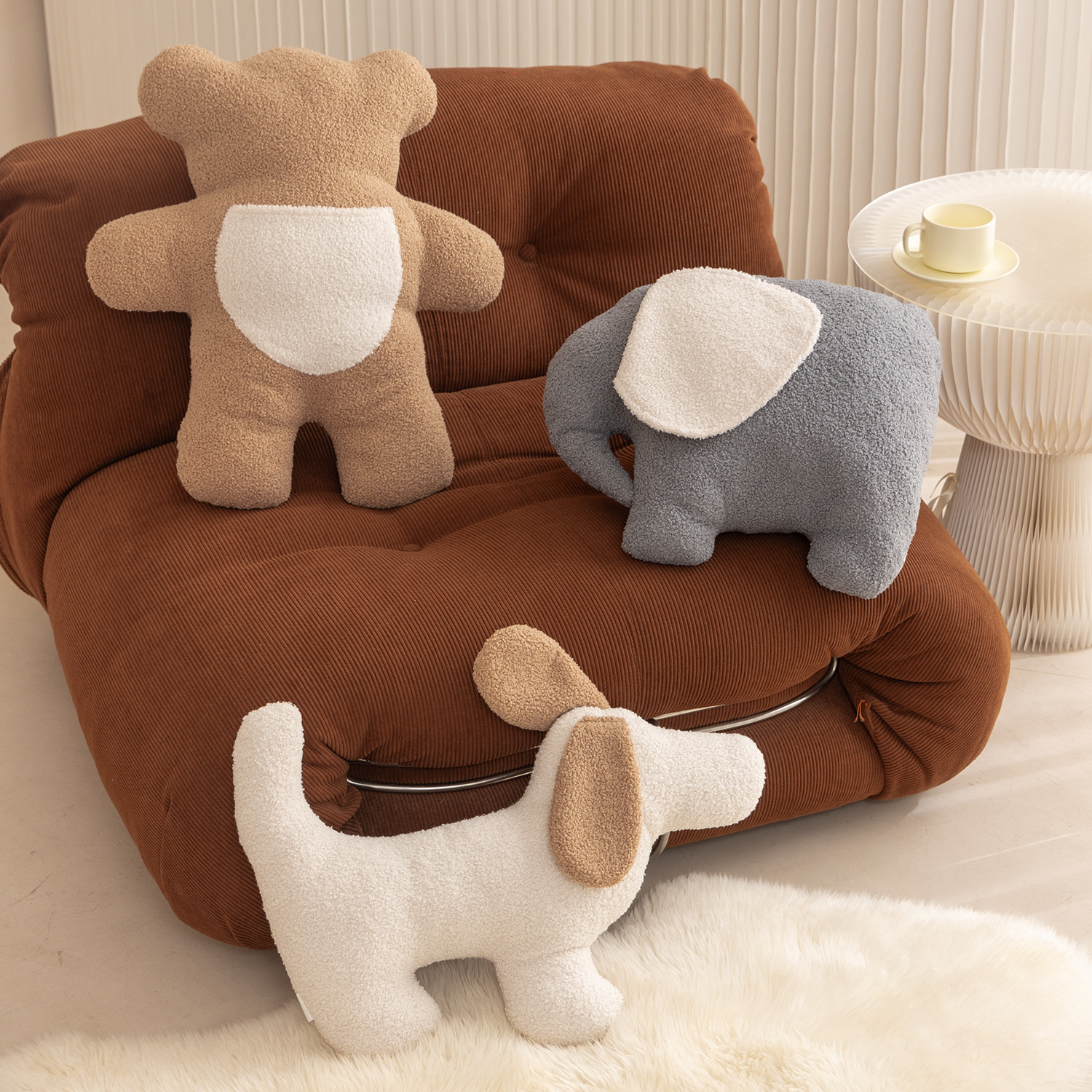 Custom Cute Fun Dog Elephant Bear Shape Plush Pillows Stuffed Animal Decor Cushions for Kids Soft Toys