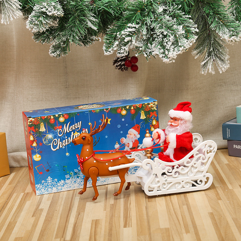 Musical and Dance Climbing Ladder Electric Santa Claus Climbing Rope Decoration Christmas Super Plush Doll Toy of Children Gifts