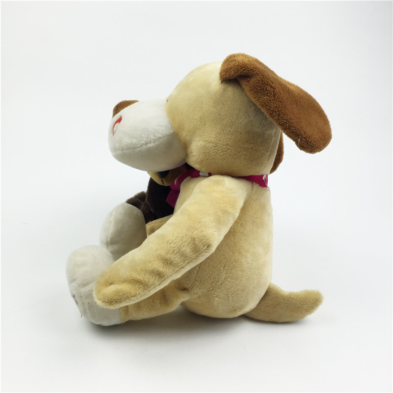 Kiss Print Puppy Plush Toy - Adorable Lip Kiss Dog Stuffed Animal for Valentine Gift (Wholesale)