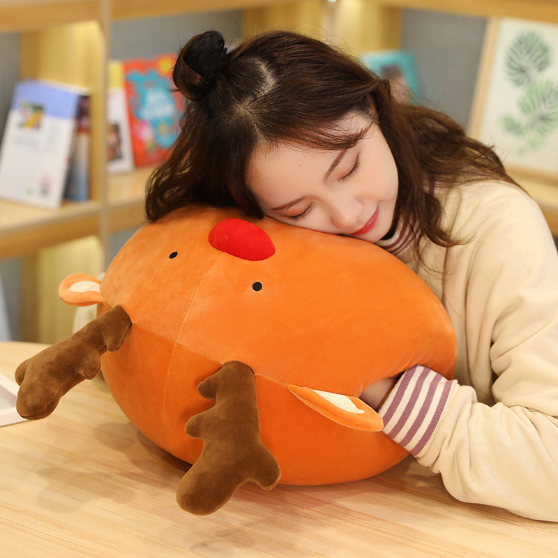 Santa Claus Plush Toy Doll Elk Can Insert Pillow Student Student Warm Hand Cover Pillow Female Christmas Gift