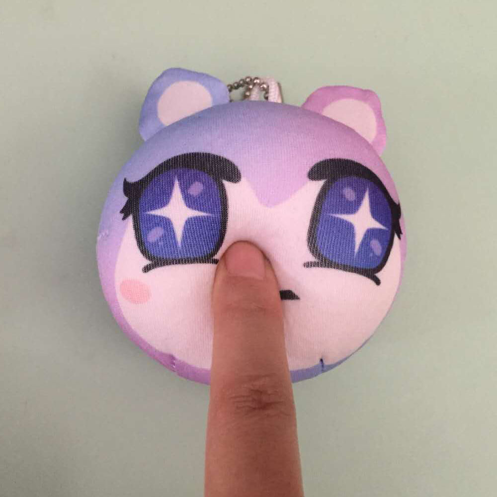 Hot Sale Customized Made Cartoon Character Toys Manjuu Filling Anime Omanjuu Plush 3d Pillow Keychain