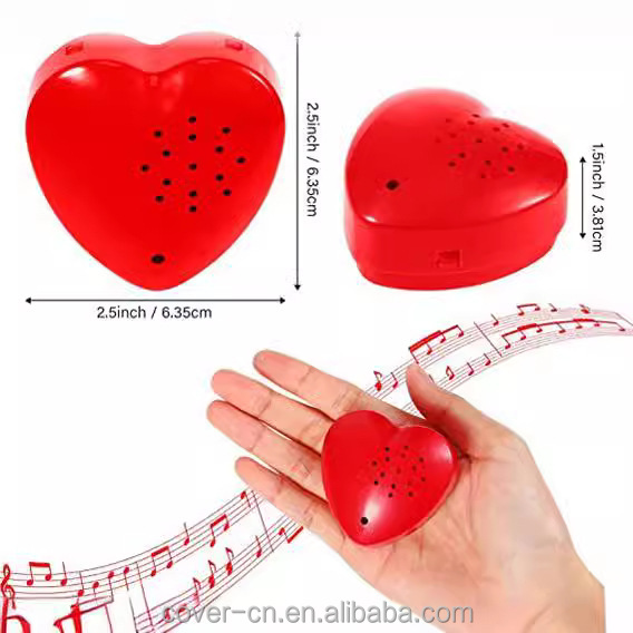 Red Heart Shaped Sound Recorder Stuffed Animal Toy Novelty Gifts Voice Recorder Sound Recording Device Plush Bear Toy