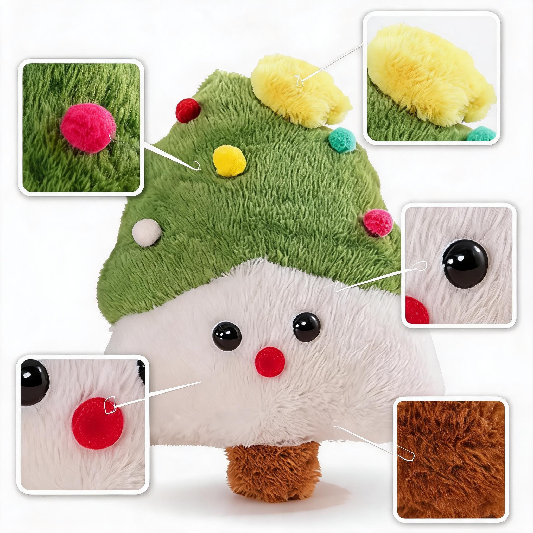 Professional Factory Verified Supplier Soft Fluffy Christmas Tree Plush CE EN71 ASTM Certified Stuffed Toy Kids Holiday Gift