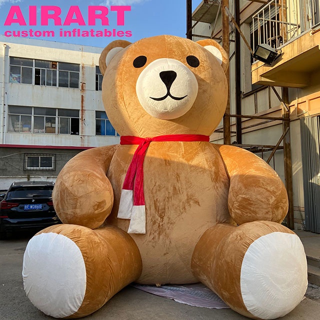 2020 New Outdoor Giant Brown Bear Mascot,christmas Event Decoration Inflatable Bear Balloon