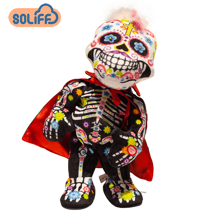 Hot Selling Ghost Dolls for Halloween Decoration Electric Plush Toy with Moving and Singing Dolls for Kids