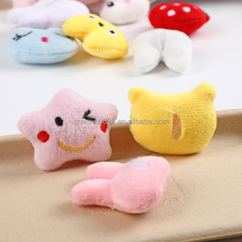 WOWEI Mini Plush Cartoon Animal Head Cute Small Stuffed Animal Plush Keychain Decorations for Easter Themed Party Favors