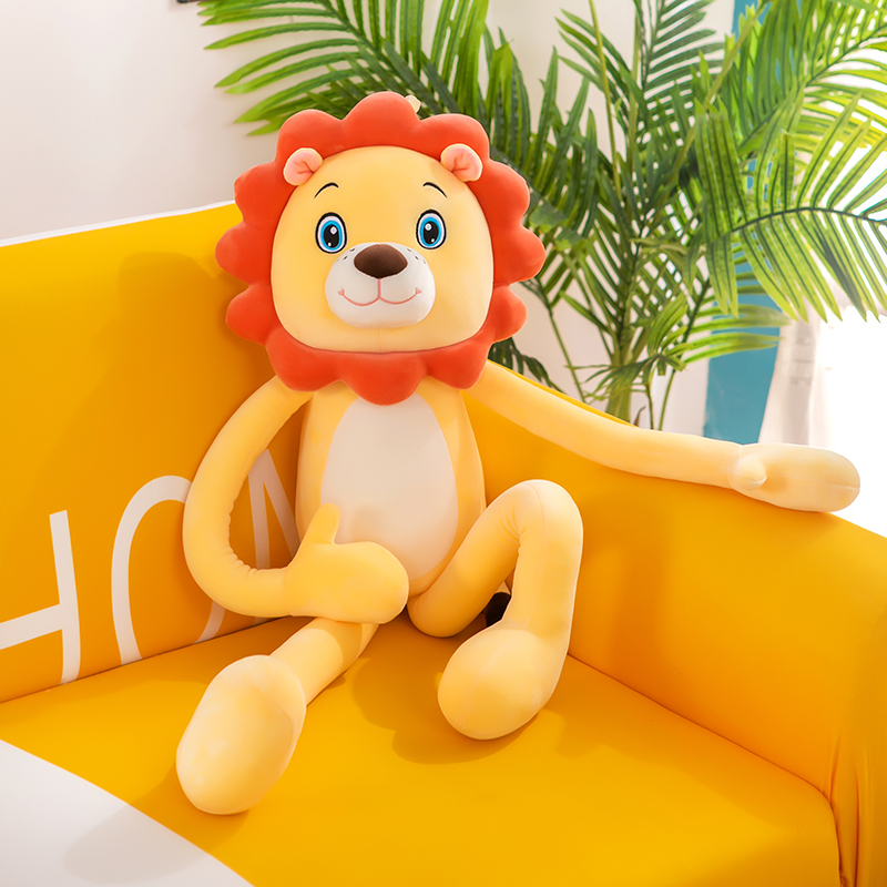 High Quality Plush Jungle Animal Toy Long Arms and Legs Monkey Plush Toy Large Stuffed Tiger Lion Plush