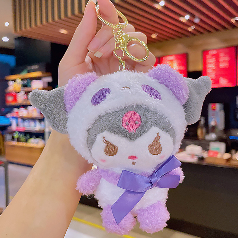 Kawaii Sa Nrio Plush Keychain 5in Cute Anime Plush Doll Pendant Gift Soft Kromi My Melo Kitty Plush Toys