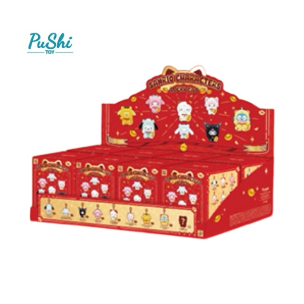 Original Top Toy Sanrioes Characters Lucky Cat Doll Series Plush Keychain Blind Box Anime Cartoon pop Vinyl Figures