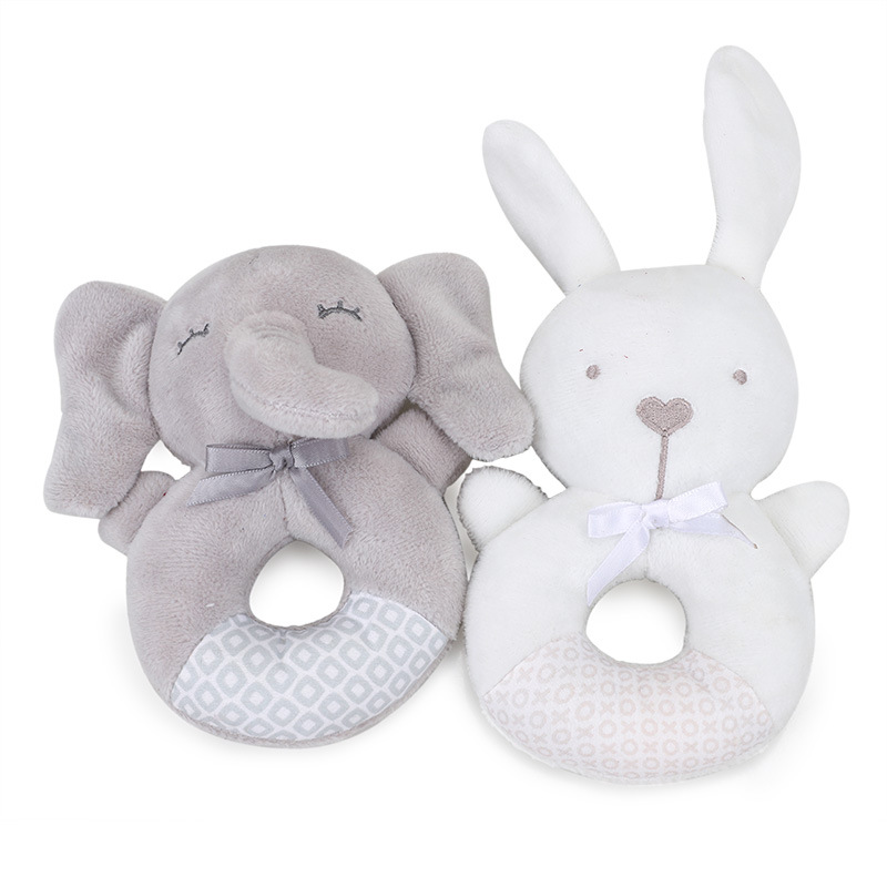 Wholesale Newborn Plush Doll Toy with Hand Rattle Soft Musical Baby Toy for 0-1 Year Olds Suitable As a Gift