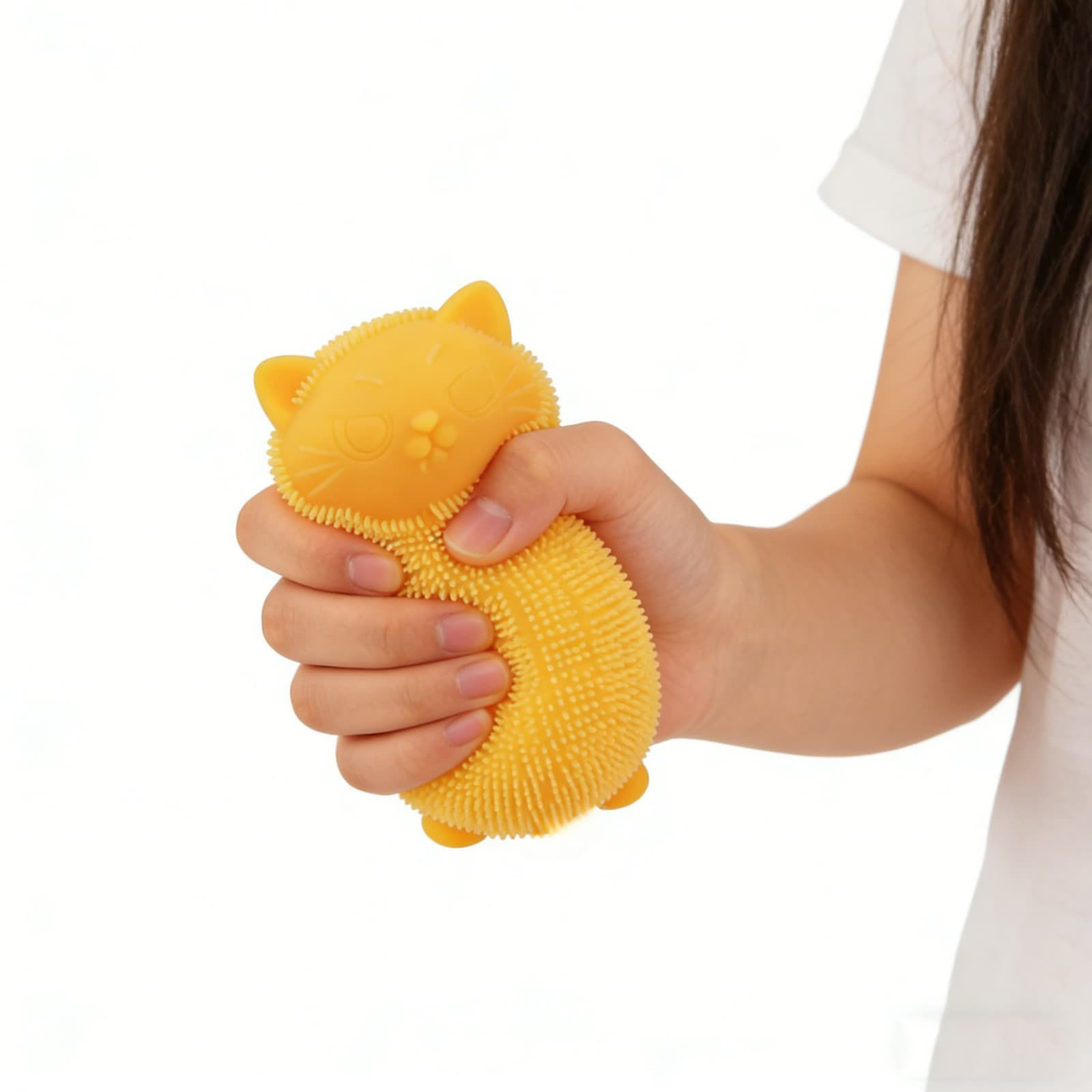 Cross-border Explosives Pinch Music Decompression Ball Fingertip Toys Plush Cute Cat Shape Pet Squeeze Decompression Toys
