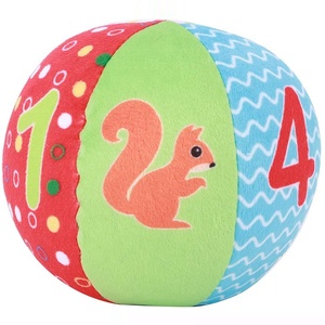 OEM Custom 5.5inches Educational Baby Children's Soft Plush Stuffed Squish Balls Toys