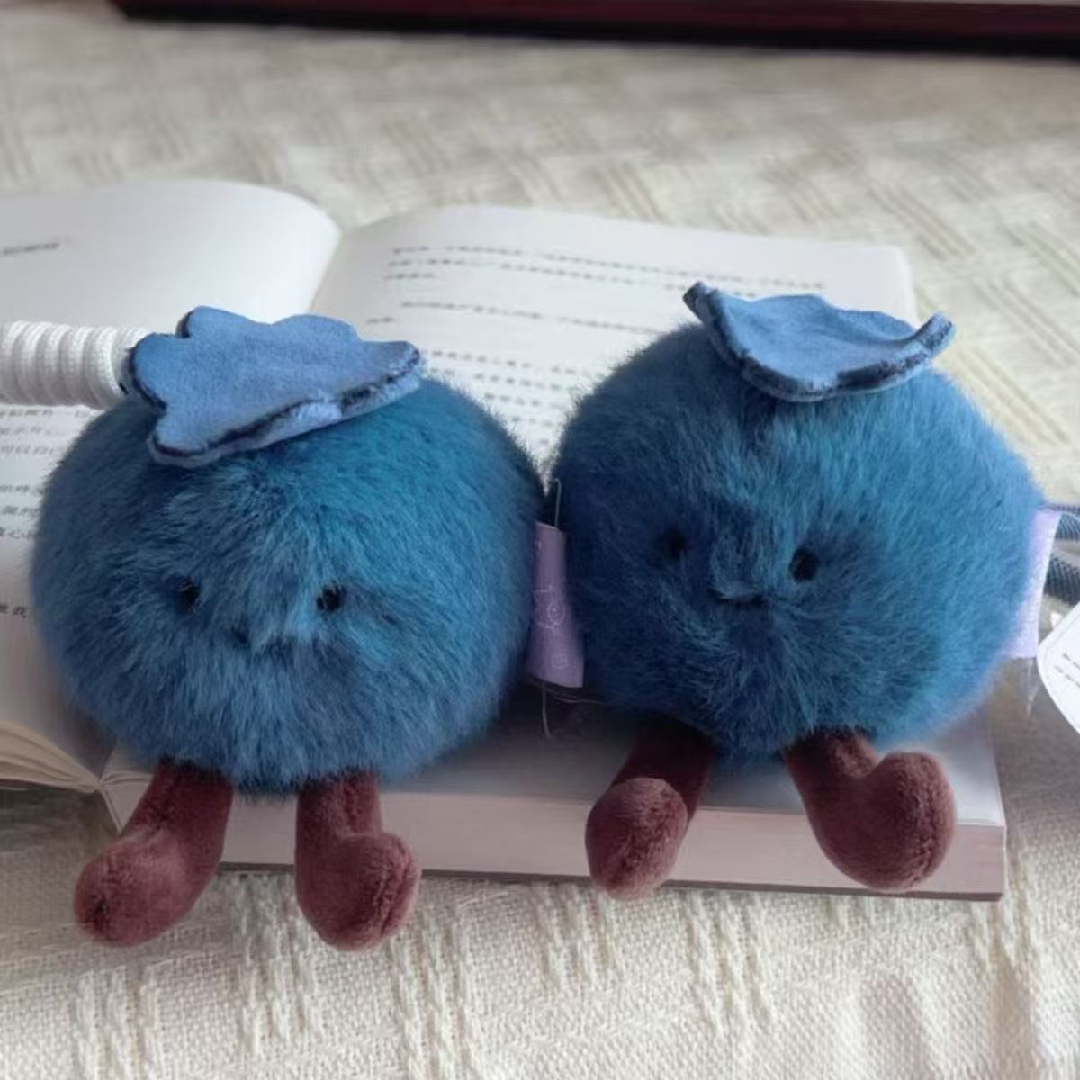 Cute Plush Blueberry Mini Pendant Doll Charm Keychain