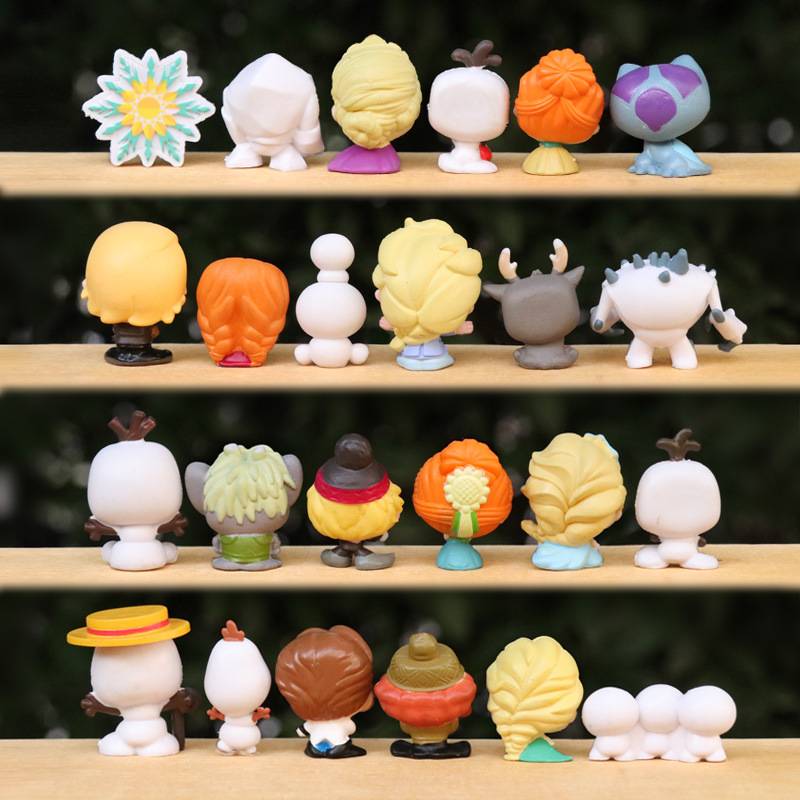 Wholesale Cartoon Anime Princess Characters Snowman Cute Doll 3D Mini Dis-ney Drilled Doorables Figures Toppers For Pen Bulk