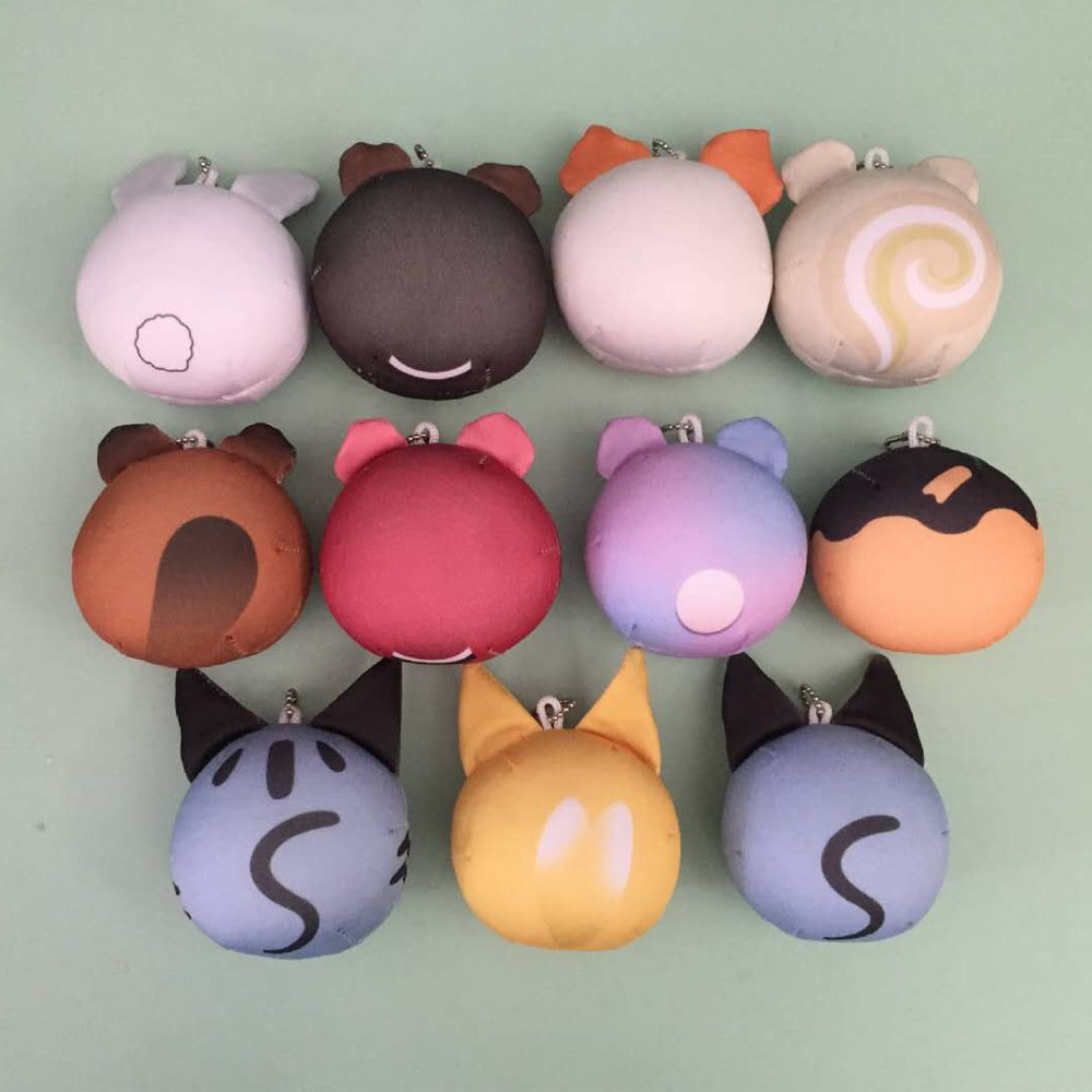 Hot Sale Customized Made Cartoon Character Toys Manjuu Filling Anime Omanjuu Plush 3d Pillow Keychain