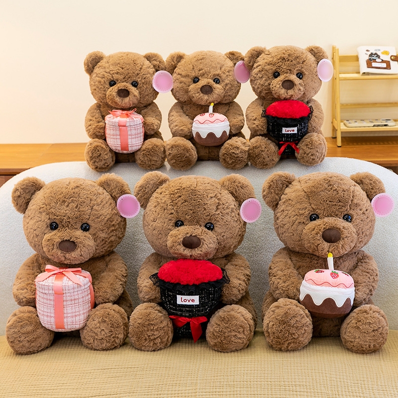 Wholesale Plush Toy Brown Bear for Gift on Birthday &amp; Marry Party Stuffed Animal Kawaii Soft Doll Wholesale