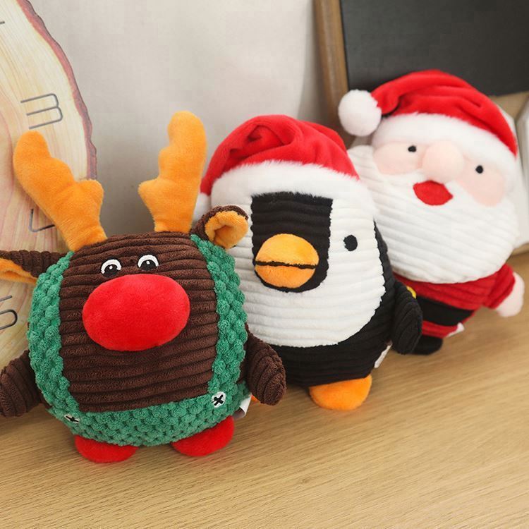 BEEJAY Custom New Design Interactive Christmas Plush Toys Dog Teeth Grinding Chew Plush Toys
