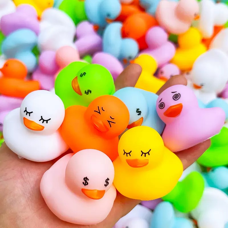 Hot Sale Custom With Logo Low Price And Low MOQ Promotional Gift And Shape Mini RubberDuck Wholesale Kid Toys Sound Expression