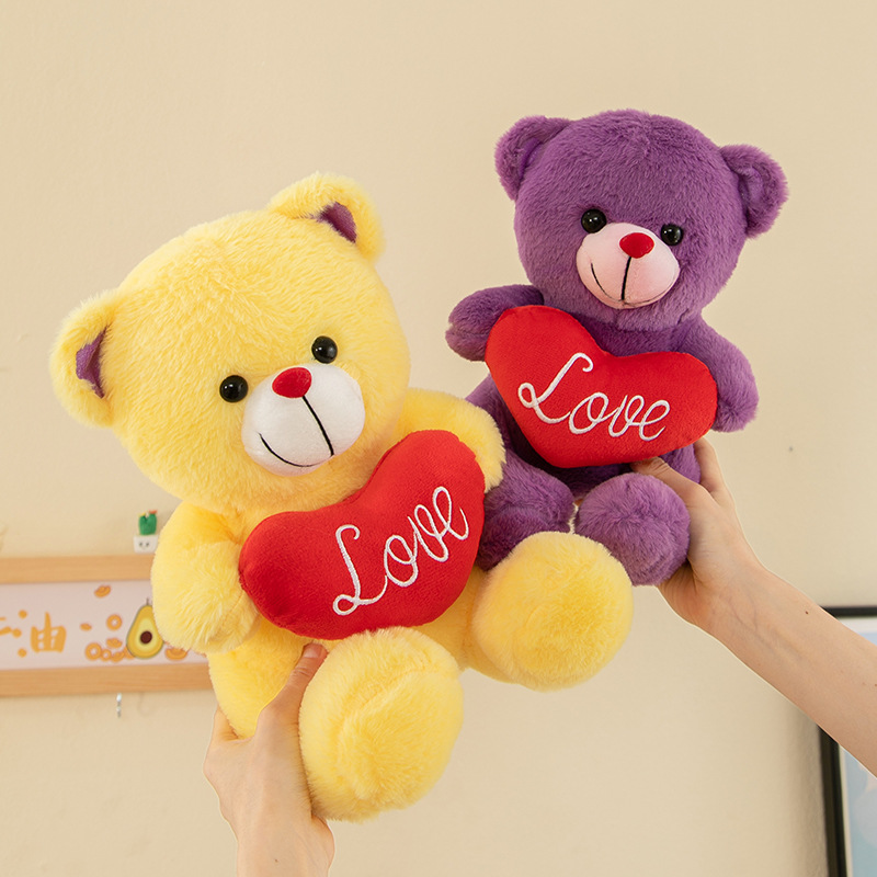 Wholesale Custom Valentine's Day Red Love Hug Teddy Bear Plush Stuffed Animals Toys Soft Skin Mother's Day Christmas Girl Gifts