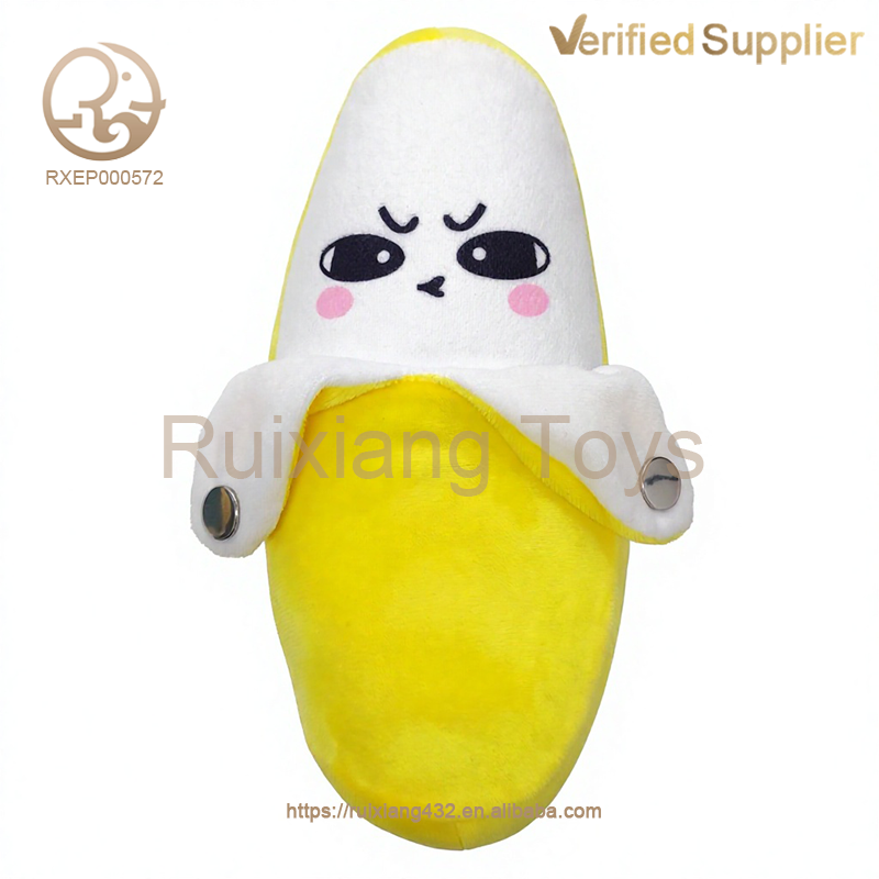 Baby Educational Musical Learning Fruit Piano PP Cotton Embroidered Super Soft Body Inductive Beat Music Banana Plush Toys