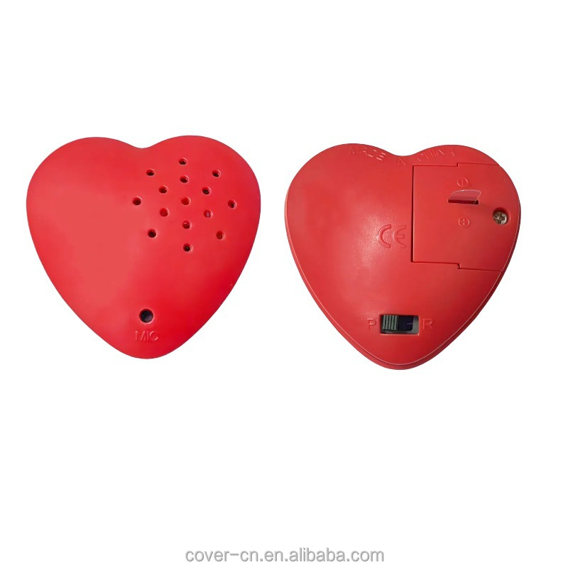 Red Heart Shaped Sound Recorder Stuffed Animal Toy Novelty Gifts Voice Recorder Sound Recording Device Plush Bear Toy
