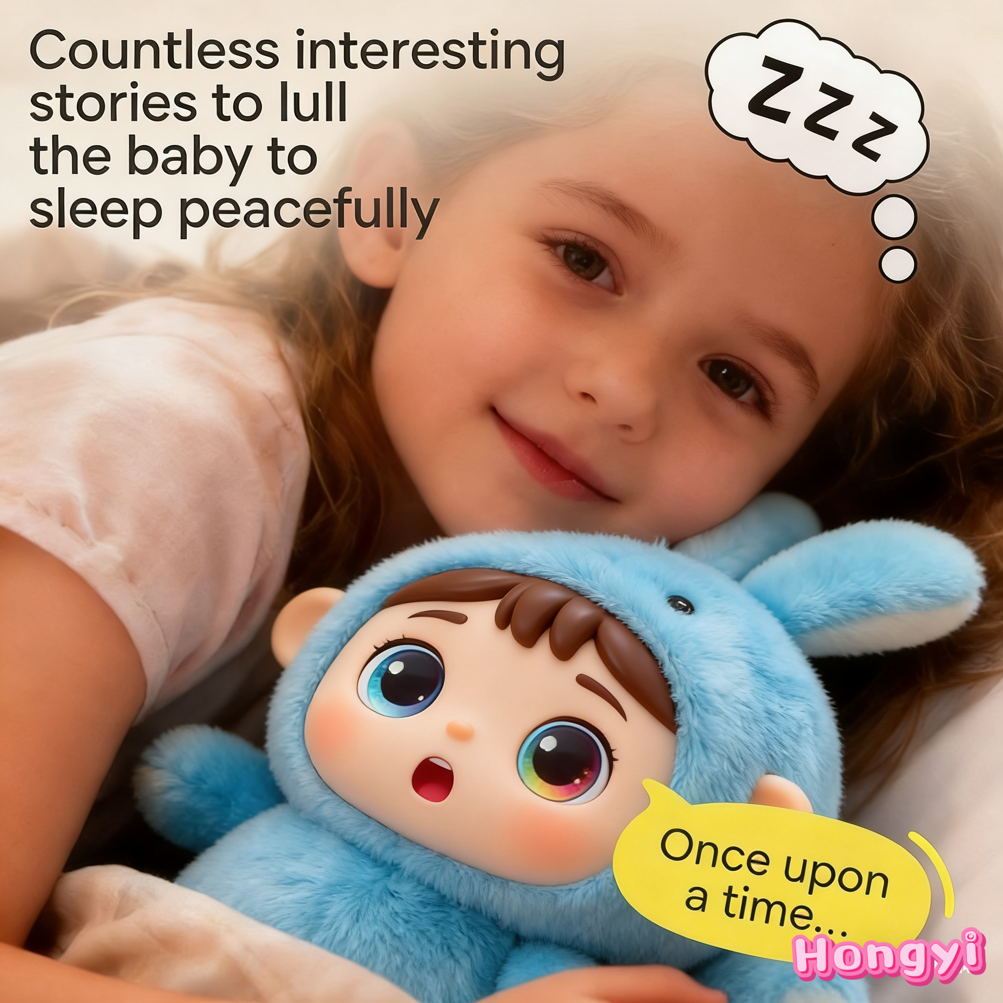 Hot Sale Talking Ai Vinyl Face Plush Stuffed Toy Custom Electronic AI Walking Singing Talking Soft Plush Toy