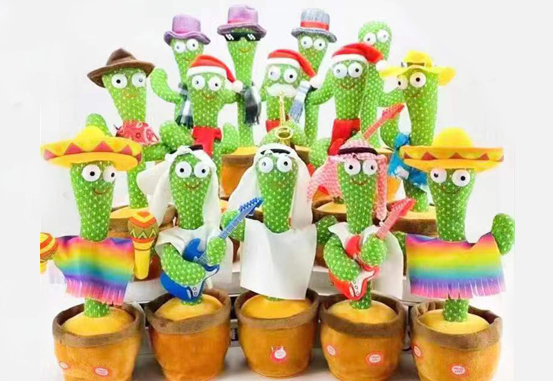 Hot Sell Electric Plush Musical Funny Wriggle Dancing and Singing Dancing Cactus Toy