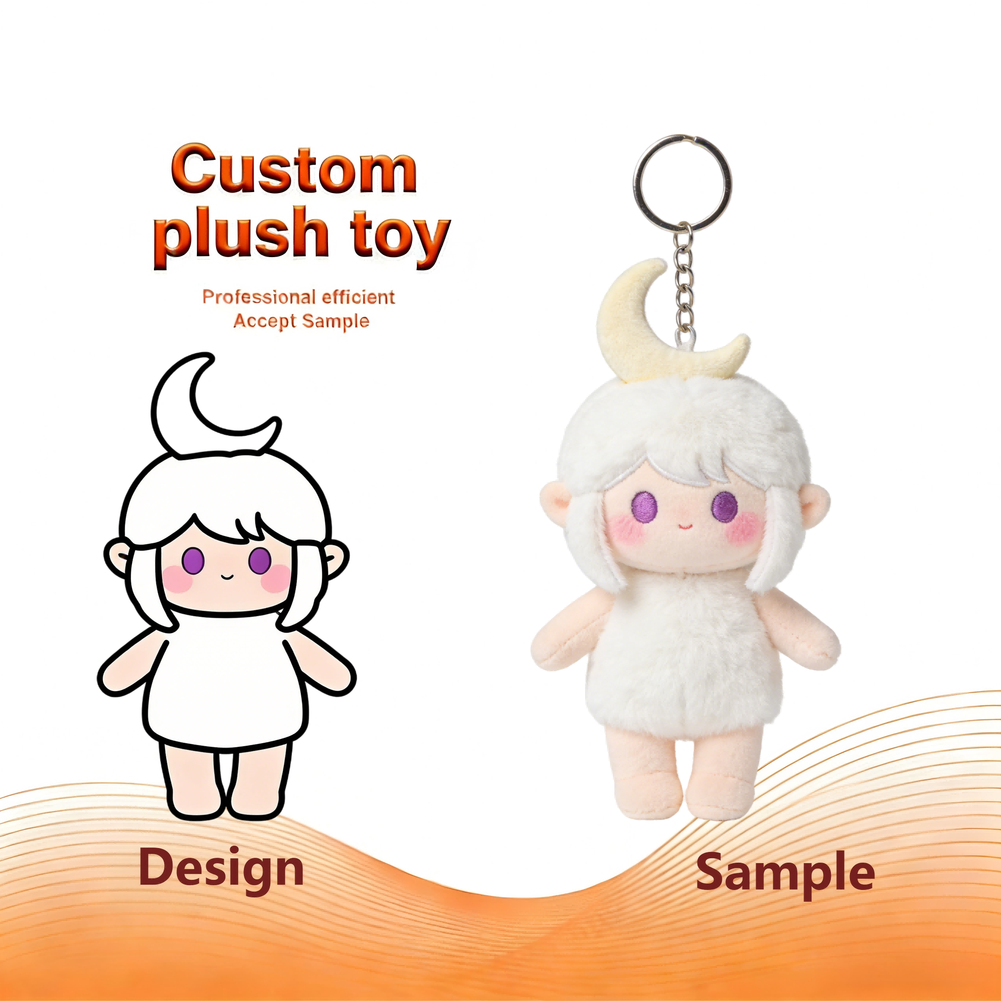 Custom Plush Keychain Durable Embroidery Mascot Toy Holiday Season Custom Plushie Doll