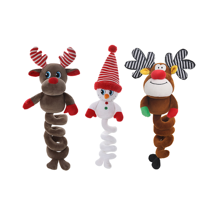New Design Christmas Hot Sale High Quality Plush Stuffed Soft Pet Dog Chew Toys