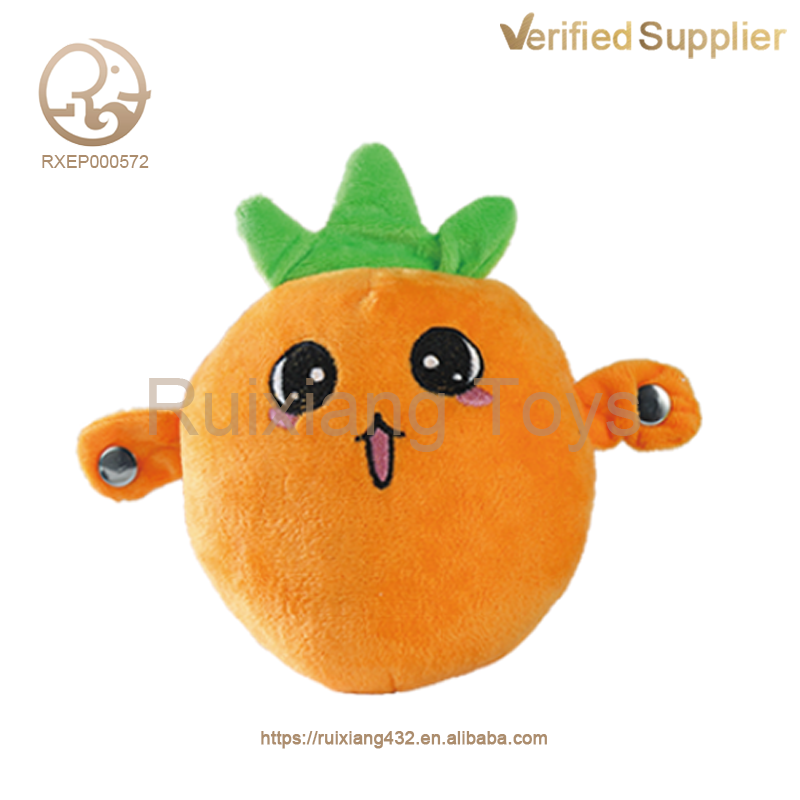 Baby Educational Musical Learning Fruit Piano PP Cotton Embroidered Super Soft Body Inductive Beat Music Banana Plush Toys