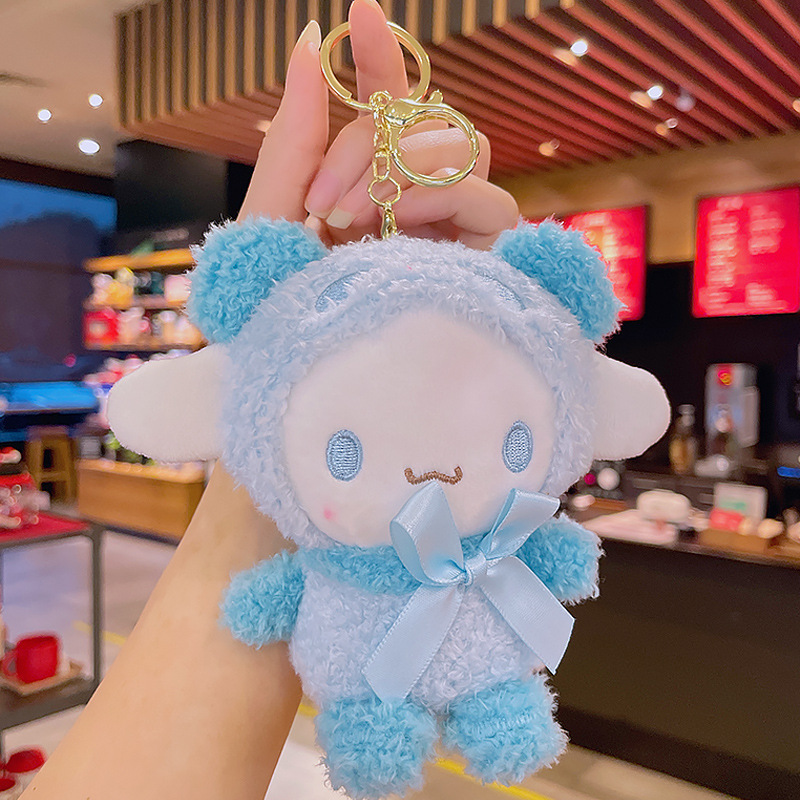 Kawaii Sa Nrio Plush Keychain 5in Cute Anime Plush Doll Pendant Gift Soft Kromi My Melo Kitty Plush Toys