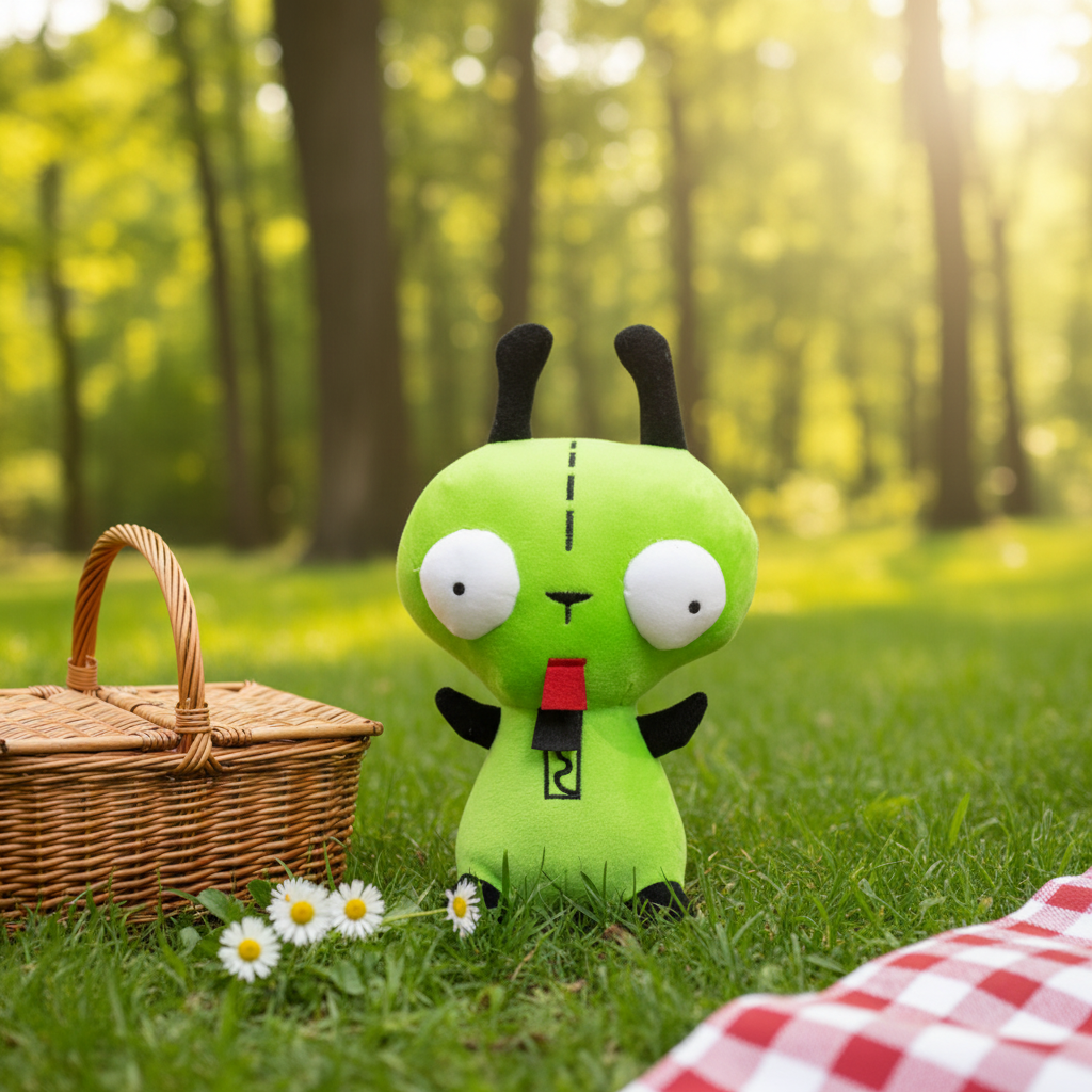 Wholesale Monkey Invader Zim Plush Toy Cartoon Character Soft Stuffed Doll Super Soft Fabric Stress Relief Companion Gift